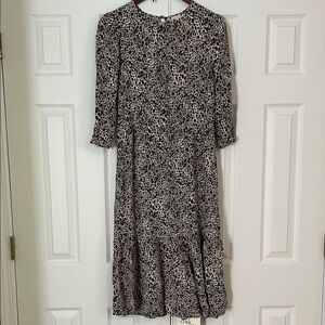 a new day Leopard Print Midi Dress in Neutral Tones